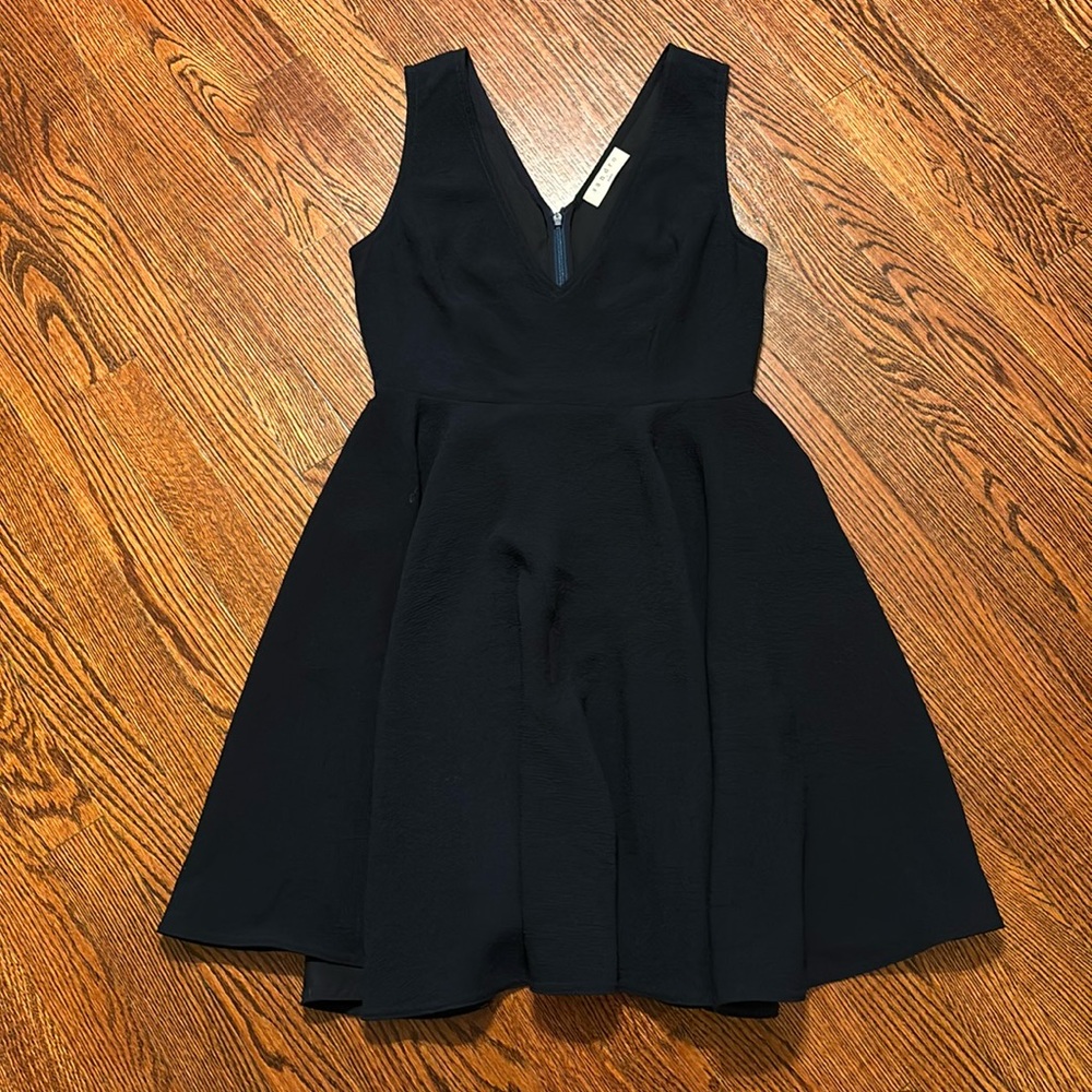 Sandro V Neck A Line Flowy Crepe Dress